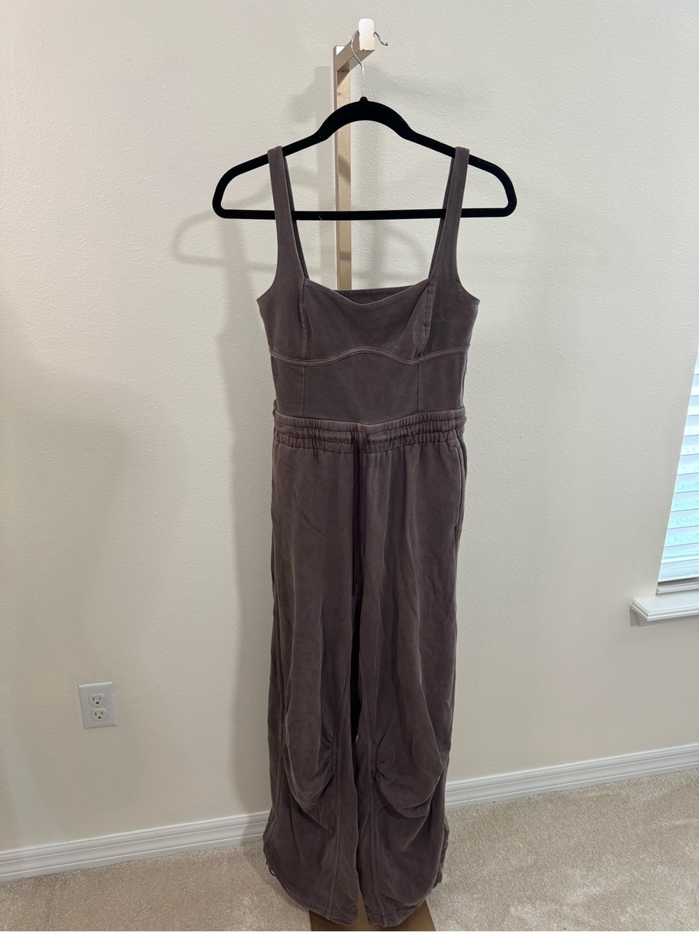 Free People Movement Dark Espresso Wide Leg Jumpsuit Romper - Size S